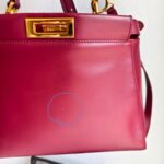 Fendi Peekaboo Maroon Leather with Mesh Defender Cover #RSUC-1 - Image 4