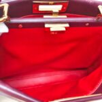 Fendi Peekaboo Maroon Leather with Mesh Defender Cover #RSUC-1 - Image 29