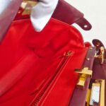 Fendi Peekaboo Maroon Leather with Mesh Defender Cover #RSUC-1 - Image 24