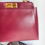 Fendi Peekaboo Maroon Leather with Mesh Defender Cover #RSUC-1 - Image 7