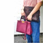 Fendi Peekaboo Maroon Leather with Mesh Defender Cover #RSUC-1 - Image 35
