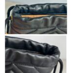 Gucci GG Marmont Bucket Black Leather with Gold Hardware #GUUKT-2 - Image 8