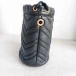 Gucci GG Marmont Bucket Black Leather with Gold Hardware #GUUKT-2 - Image 6