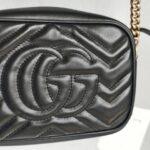 Gucci GG Marmont Mini Black Leather with Gold Hardware #GUUCR-1 - Image 8