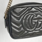 Gucci GG Marmont Mini Black Leather with Gold Hardware #GUUCR-1 - Image 6