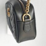Gucci GG Marmont Mini Black Leather with Gold Hardware #GUUCR-1 - Image 9
