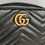 Gucci GG Marmont Mini Black Leather with Gold Hardware #GUUCR-1 - Image 5