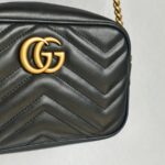 Gucci GG Marmont Mini Black Leather with Gold Hardware #GUUCR-1 - Image 4