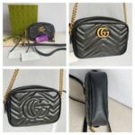 Gucci GG Marmont Mini Black Leather with Gold Hardware #GUUCR-1 - Image 2