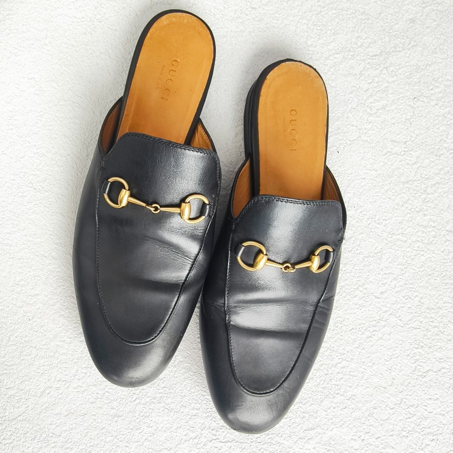 Gucci Princetown Slipper Size 38.5 Black Leather #GUUCC-3 (20)