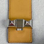 Hermes CDC Size Small Bracelet Brown Swift Leather With Palladium Plated Hardware #GUUCS-5 - Image 3