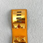 Hermes CDC Size XS Bracelet Mustard Yellow Swift Leather With Gold Plated Hardware #GUUCS-4 - Image 3