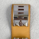 Hermes CDC Size Small Bracelet Brown Swift Leather With Palladium Plated Hardware #GUUCS-5 - Image 5