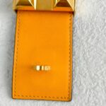 Hermes CDC Size XS Bracelet Mustard Yellow Swift Leather With Gold Plated Hardware #GUUCS-4 - Image 5