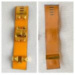 Hermes CDC Size XS Bracelet Mustard Yellow Swift Leather With Gold Plated Hardware #GUUCS-4 - Image 2