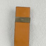 Hermes CDC Size Small Bracelet Brown Swift Leather With Palladium Plated Hardware #GUUCS-5 - Image 13