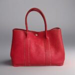 Hermes Garden Party 36cm Red Leather with Palladium Hardware #GUUYS-1