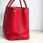 Hermes Garden Party 36cm Red Leather with Palladium Hardware #GUUYS-1 - Image 7