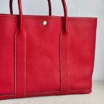Hermes Garden Party 36cm Red Leather with Palladium Hardware #GUUYS-1 - Image 4