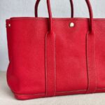 Hermes Garden Party 36cm Red Leather with Palladium Hardware #GUUYS-1 - Image 3