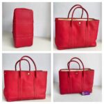 Hermes Garden Party 36cm Red Leather with Palladium Hardware #GUUYS-1 - Image 2