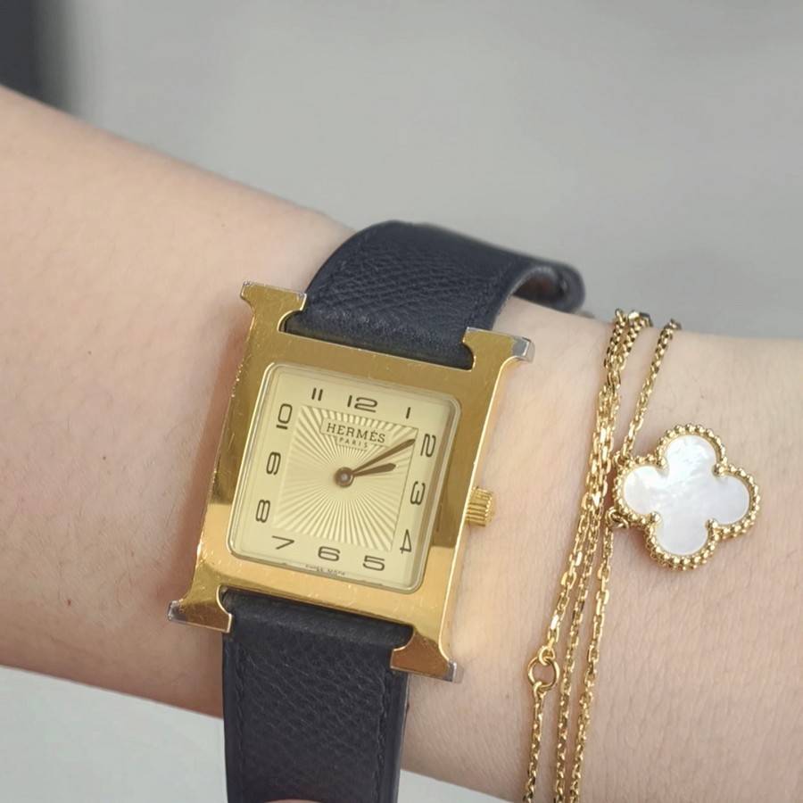 Hermes H Large 34mm Quartz Watch #GUUKK-2