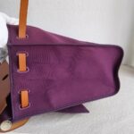 Hermes Herbag Zip 39cm Purple Canvas with Leather and Palladium Hardware #GUUCS-3 - Image 14