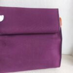 Hermes Herbag Zip 39cm Purple Canvas with Leather and Palladium Hardware #GUUCS-3 - Image 18