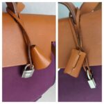 Hermes Herbag Zip 39cm Purple Canvas with Leather and Palladium Hardware #GUUCS-3 - Image 30