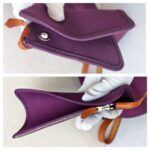 Hermes Herbag Zip 39cm Purple Canvas with Leather and Palladium Hardware #GUUCS-3 - Image 34