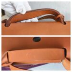 Hermes Herbag Zip 39cm Purple Canvas with Leather and Palladium Hardware #GUUCS-3 - Image 28