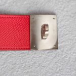 Hermes Kelly Dog Bracelet Pink Epsom Leather With Palladium Plated Hardware #GUUCS-6 - Image 5