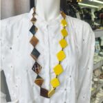 Hermes Necklace in Horn and Lacquered Wood #GUUCS-8 - Image 11