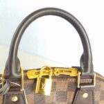 LV Alma BB Damier Ebene Coated Canvas with Leather and Gold Hardware #GUUKT-1 - Image 21