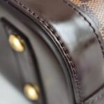 LV Alma BB Damier Ebene Coated Canvas with Leather and Gold Hardware #GUUKT-1 - Image 16