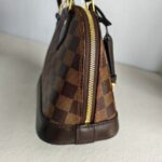 LV Alma BB Damier Ebene Coated Canvas with Leather and Gold Hardware #GUUKT-1 - Image 9