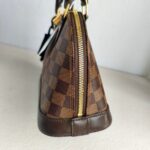 LV Alma BB Damier Ebene Coated Canvas with Leather and Gold Hardware #GUUKT-1 - Image 8
