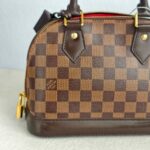 LV Alma BB Damier Ebene Coated Canvas with Leather and Gold Hardware #GUUKT-1 - Image 5
