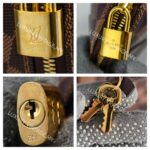 LV Alma BB Damier Ebene Coated Canvas with Leather and Gold Hardware #GUUKT-1 - Image 30