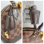 LV Alma BB Damier Ebene Coated Canvas with Leather and Gold Hardware #GUUKT-1 - Image 26
