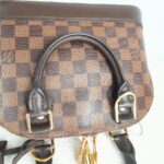 LV Alma BB Damier Ebene Coated Canvas with Leather and Gold Hardware #GUUKT-1 - Image 24
