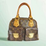 LV Manhattan PM Brown Monogram Coated Canvas with Leather and Gold Hardware #RCSK-2