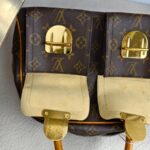 LV Manhattan PM Brown Monogram Coated Canvas with Leather and Gold Hardware #RCSK-2 - Image 26