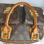 LV Manhattan PM Brown Monogram Coated Canvas with Leather and Gold Hardware #RCSK-2 - Image 21