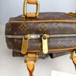 LV Manhattan PM Brown Monogram Coated Canvas with Leather and Gold Hardware #RCSK-2 - Image 9