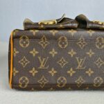 LV Manhattan PM Brown Monogram Coated Canvas with Leather and Gold Hardware #RCSK-2 - Image 11