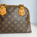 LV Manhattan PM Brown Monogram Coated Canvas with Leather and Gold Hardware #RCSK-2 - Image 6