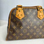 LV Manhattan PM Brown Monogram Coated Canvas with Leather and Gold Hardware #RCSK-2 - Image 5