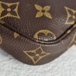 LV Mini Pochette Accessoires Brown Monogram Canvas with Leather and Gold Hardware #GUUKT-3 - Image 11