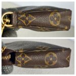 LV Mini Pochette Accessoires Brown Monogram Canvas with Leather and Gold Hardware #GUUKT-3 - Image 7